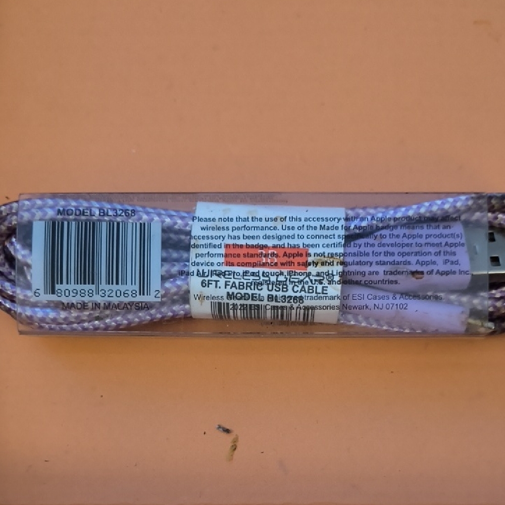 iPhone 6ft Fabric USB Cable